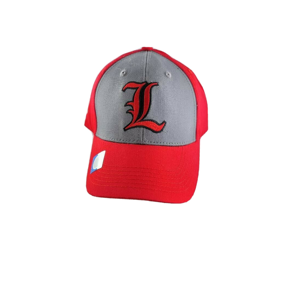 Louisville Gray and Red Cardinals Cap with Adjustable Fabric Back OS